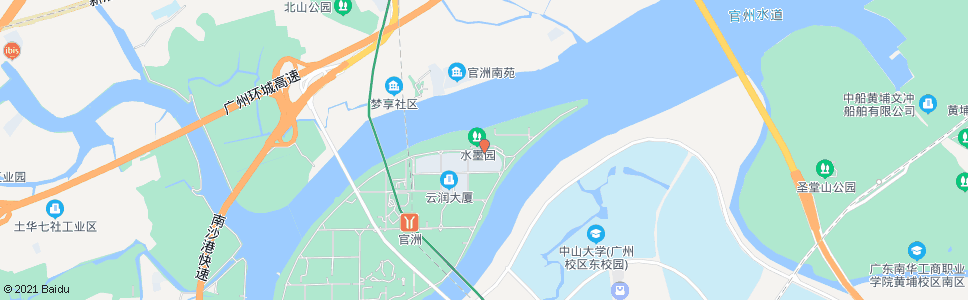 广州生物岛水墨园_公交站地图_广州公交_妙搜公交查询2024
