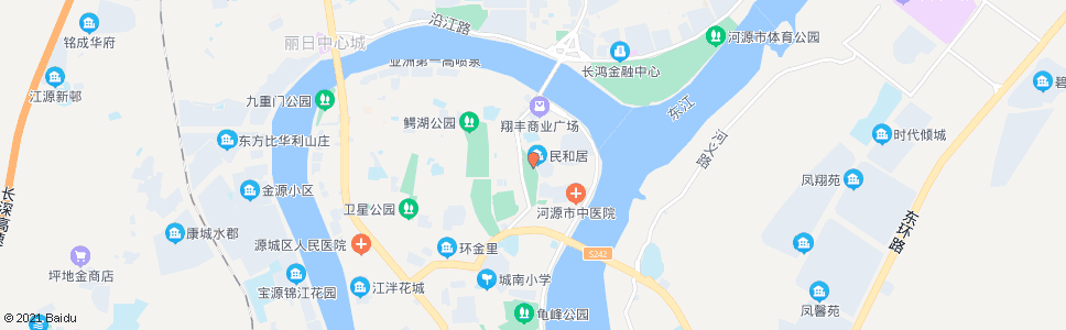 河源城市花园_公交站地图_河源公交_妙搜公交查询2024