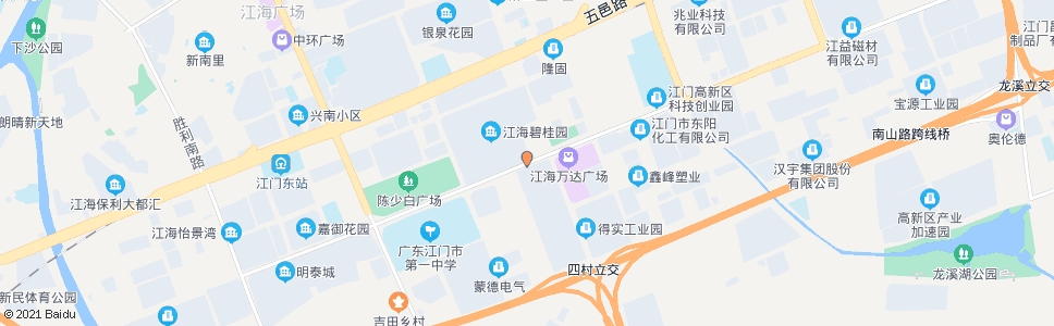 江门豪江摩托_公交站地图_江门公交_妙搜公交查询2024