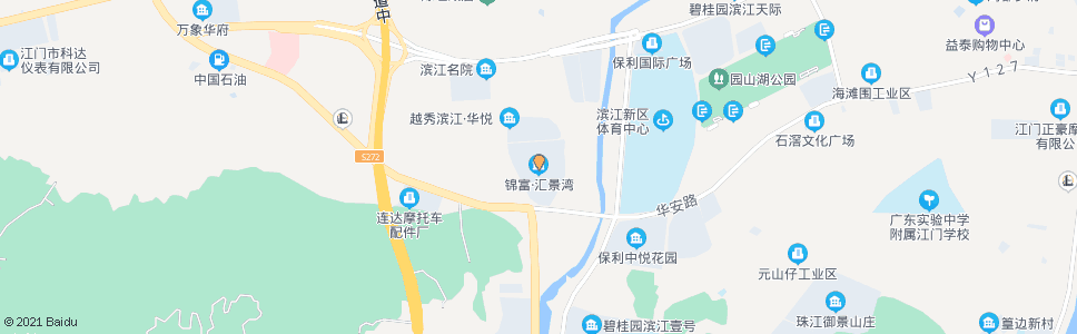 江门锦富汇景湾南_公交站地图_江门公交_妙搜公交查询2025