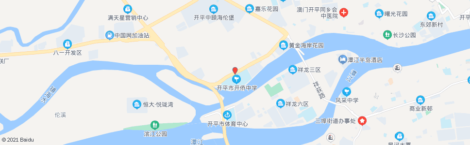 江门开侨中学站_公交站地图_江门公交_妙搜公交查询2024