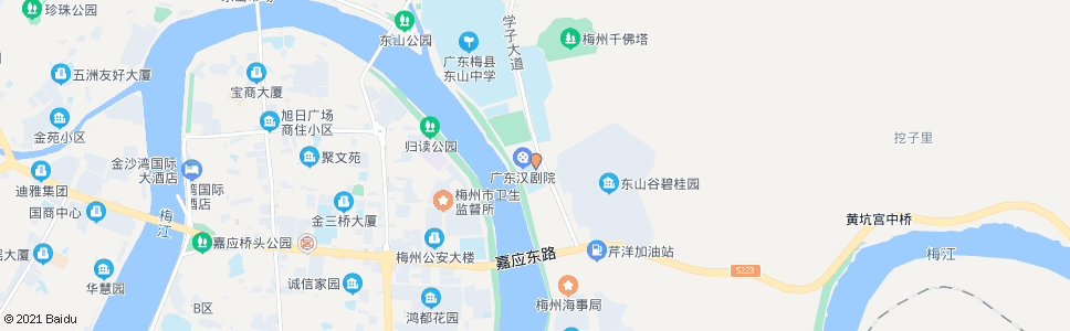 梅州艺校_公交站地图_梅州公交_妙搜公交查询2024