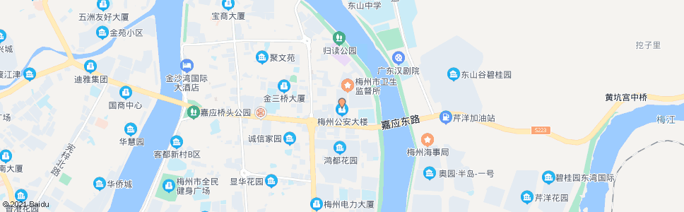 梅州市公安局_公交站地图_梅州公交_妙搜公交查询2024