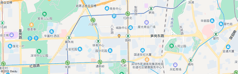 深圳园岭新村_公交站地图_深圳公交_妙搜公交查询2024