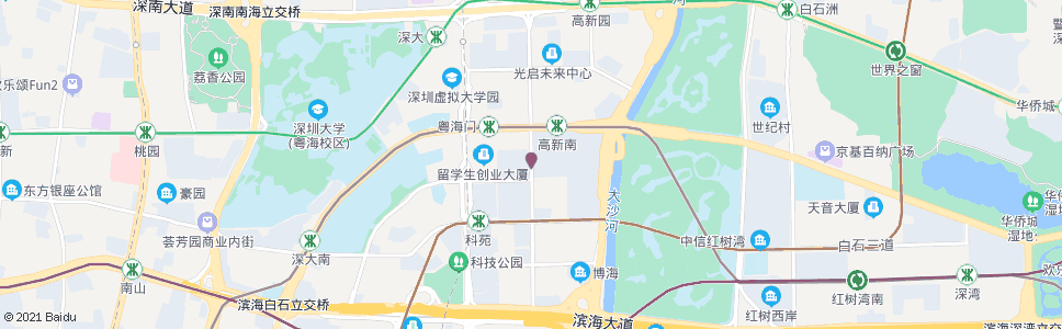 深圳科技南路_公交站地图_深圳公交_妙搜公交查询2024