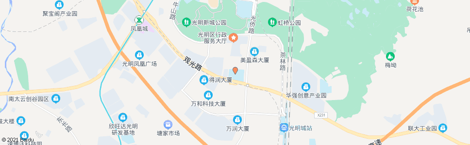 深圳光明凤凰小学_公交站地图_深圳公交_妙搜公交查询2024