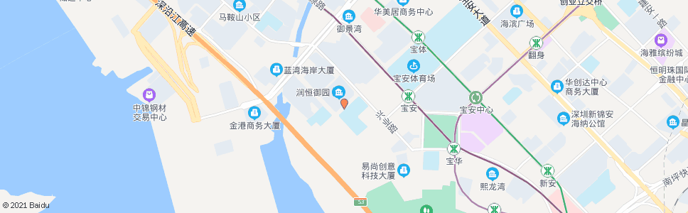 深圳新安中学高中部北_公交站地图_深圳公交_妙搜公交查询2024