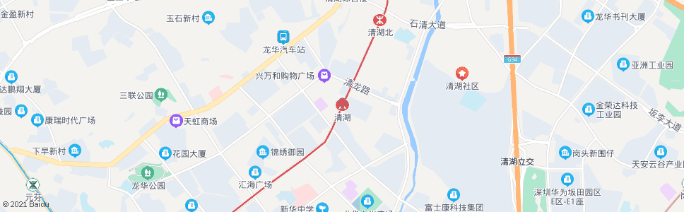 深圳清湖路口_公交站地图_深圳公交_妙搜公交查询2024