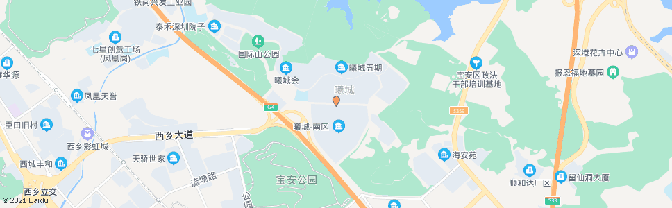 深圳曦城五号门_公交站地图_深圳公交_妙搜公交查询2025