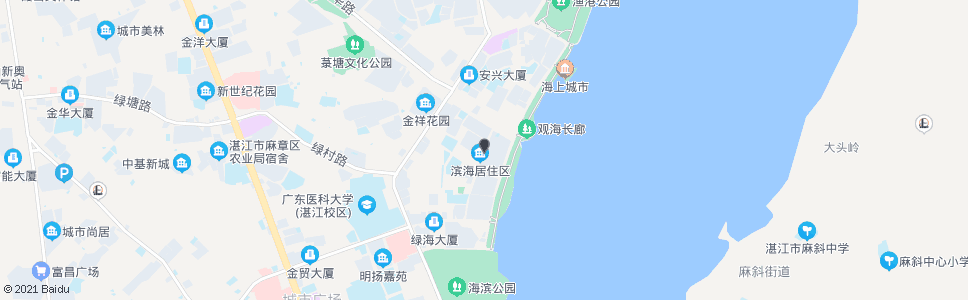 湛江海宁小区_公交站地图_湛江公交_妙搜公交查询2024