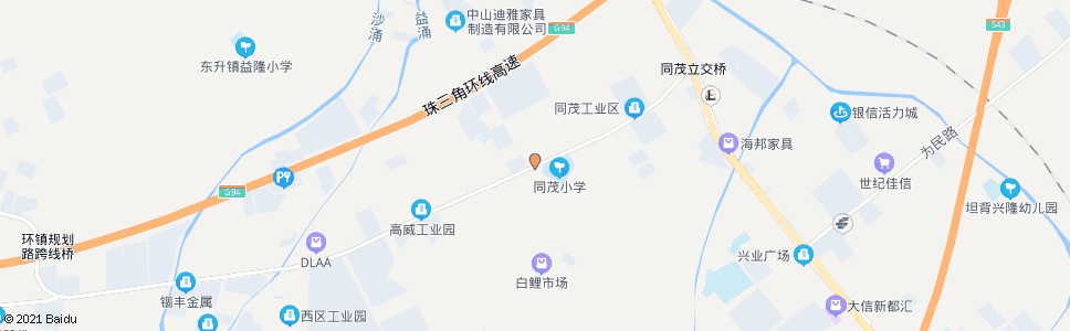 中山同茂小学_公交站地图_中山公交_妙搜公交查询2024