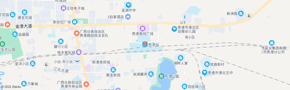 贵港贵港军分区_公交站地图_贵港公交_妙搜公交查询2024