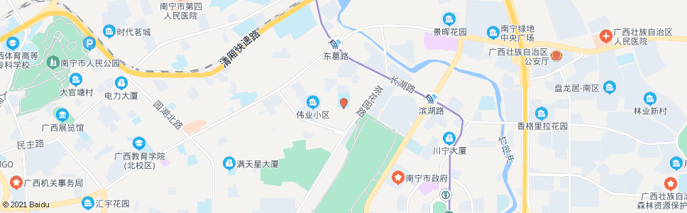 南宁竹园广园路口(市育才实验中学)_公交站地图_南宁公交_妙搜公交查询2024