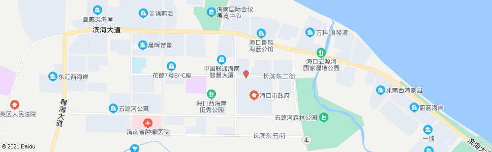 海口市政府办公区北门_公交站地图_海口公交_妙搜公交查询2024