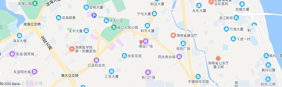 海口家乐福南亚店(龙舌坡)_公交站地图_海口公交_妙搜公交查询2024