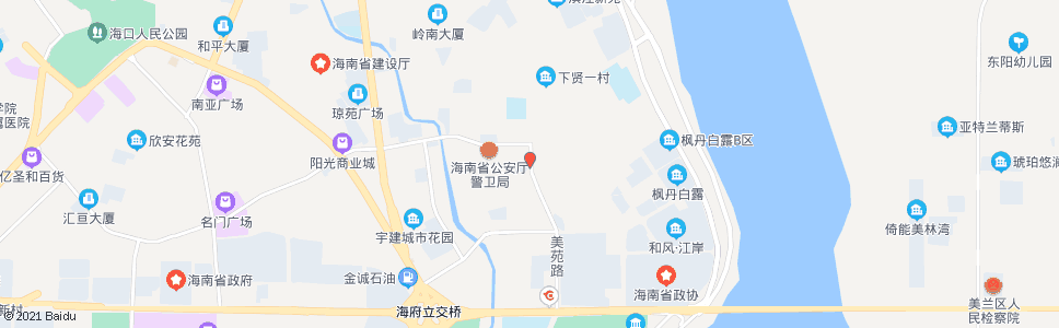 海口美苑市场_公交站地图_海口公交_妙搜公交查询2024