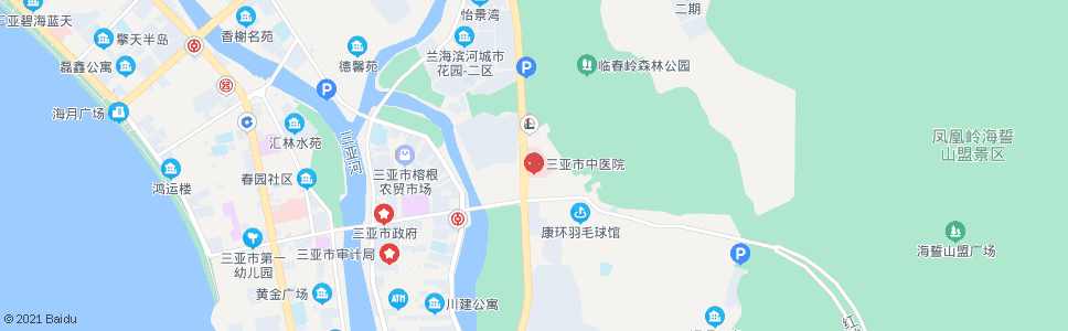 三亚市中医院_公交站地图_三亚公交_妙搜公交查询2024