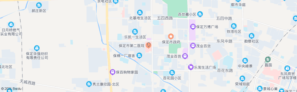 保定市二医院_公交站地图_保定公交_妙搜公交查询2024