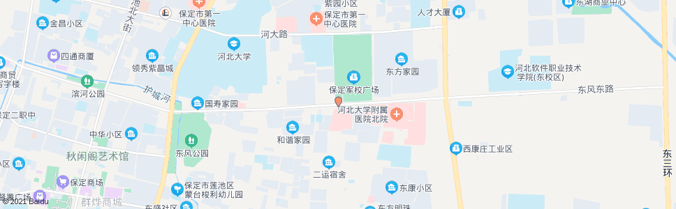 保定军校广场(省第六医院)_公交站地图_保定公交_妙搜公交查询2024