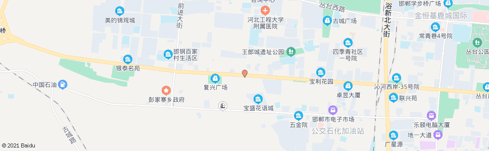 邯郸学军街人民路口_公交站地图_邯郸公交_妙搜公交查询2024