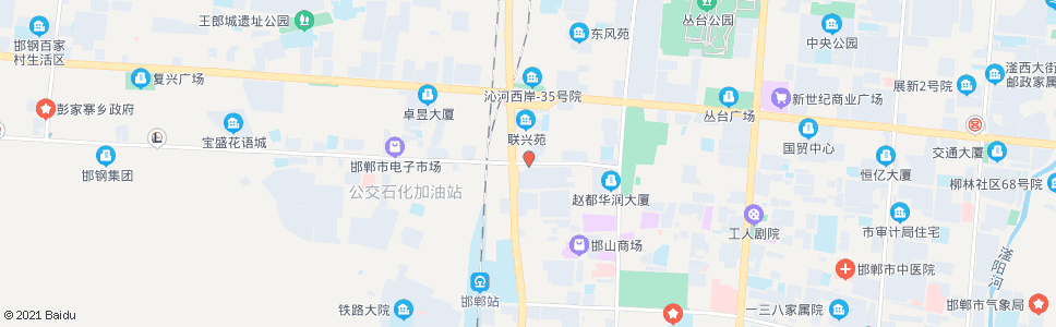 邯郸环城西路浴新街口_公交站地图_邯郸公交_妙搜公交查询2025