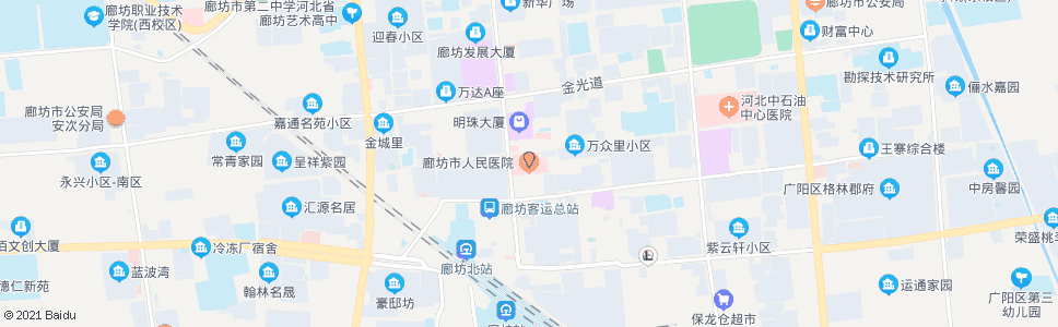 廊坊市医院_公交站地图_廊坊公交_妙搜公交查询2024