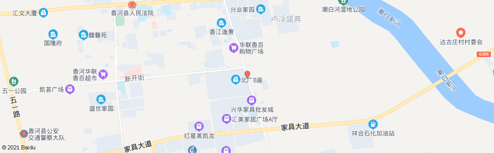 廊坊香河新开街东口_公交站地图_廊坊公交_妙搜公交查询2024