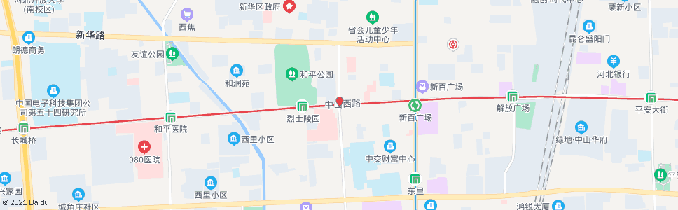 石家庄维明中山路口(兴业银行)_公交站地图_石家庄公交_妙搜公交查询2024