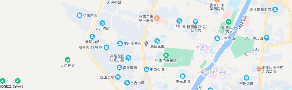 张家口西坝岗_公交站地图_张家口公交_妙搜公交查询2024