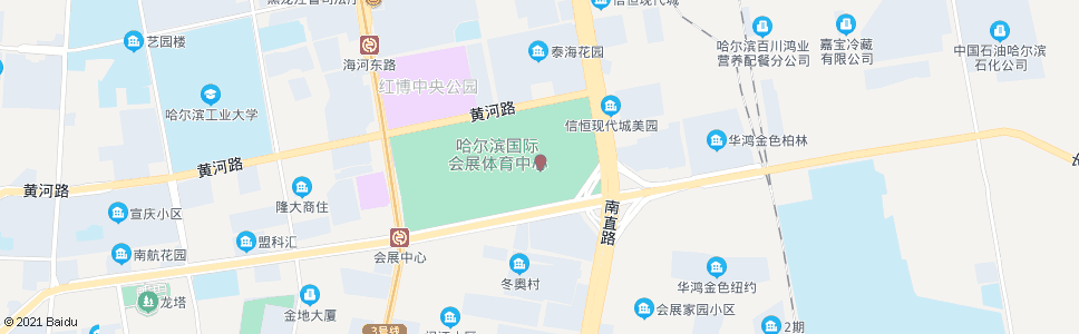 哈尔滨会展中心(泰山路口)_公交站地图_哈尔滨公交_妙搜公交查询2024