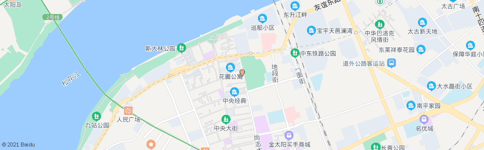 哈尔滨道里西二道街_公交站地图_哈尔滨公交_妙搜公交查询2024