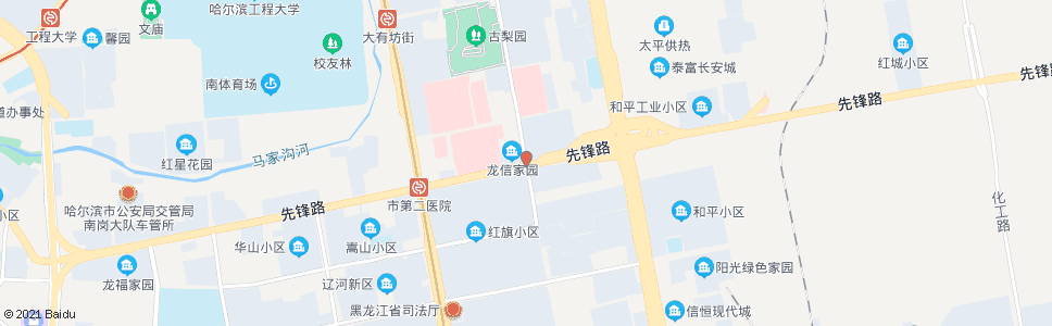 哈尔滨宏伟路(先锋路路口)_公交站地图_哈尔滨公交_妙搜公交查询2024