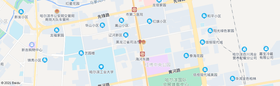 哈尔滨淮河路(红旗大街口)_公交站地图_哈尔滨公交_妙搜公交查询2025