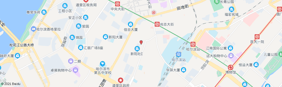 哈尔滨人力资源市场(安宁街)_公交站地图_哈尔滨公交_妙搜公交查询2024