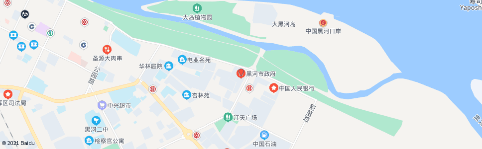 黑河市政府_公交站地图_黑河公交_妙搜公交查询2024