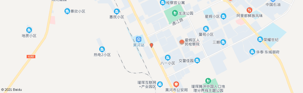 黑河铁路佳苑(东行)_公交站地图_黑河公交_妙搜公交查询2024