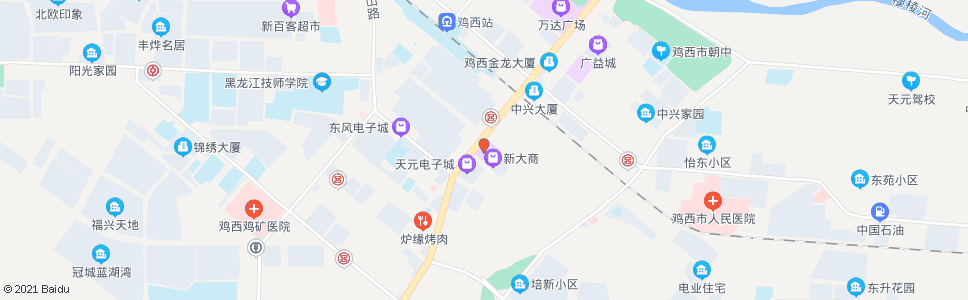 鸡西新玛特购物广场_公交站地图_鸡西公交_妙搜公交查询2024