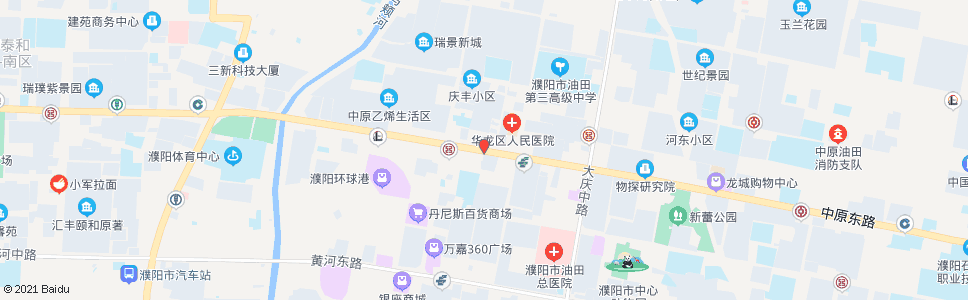 濮阳华龙区医院_公交站地图_濮阳公交_妙搜公交查询2024