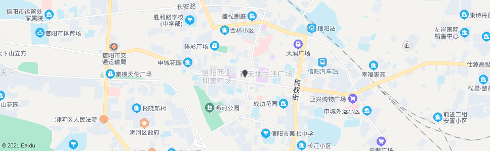 信阳银珠广场_公交站地图_信阳公交_妙搜公交查询2024