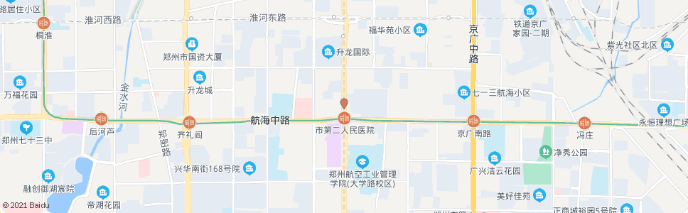 郑州大学路航海路_公交站地图_郑州公交_妙搜公交查询2024