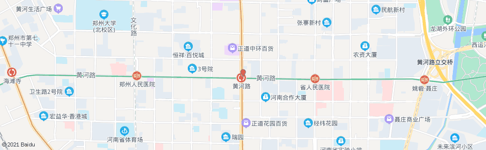 郑州花园路黄河路地铁D口_公交站地图_郑州公交_妙搜公交查询2024