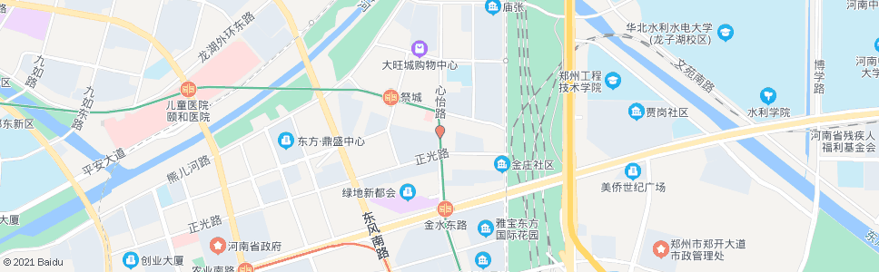 郑州心怡路正光路_公交站地图_郑州公交_妙搜公交查询2024