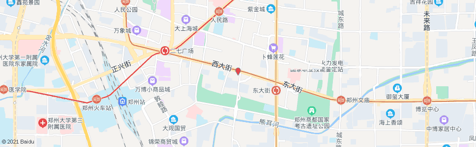 郑州西大街管城街(集美整形医院)_公交站地图_郑州公交_妙搜公交查询2024