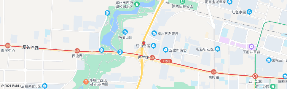 郑州秦岭路建设路北_公交站地图_郑州公交_妙搜公交查询2024