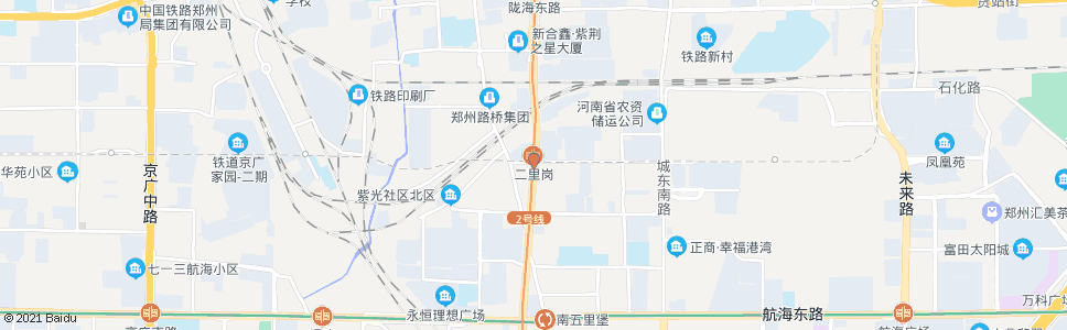 郑州二里岗南街紫荆山路_公交站地图_郑州公交_妙搜公交查询2024