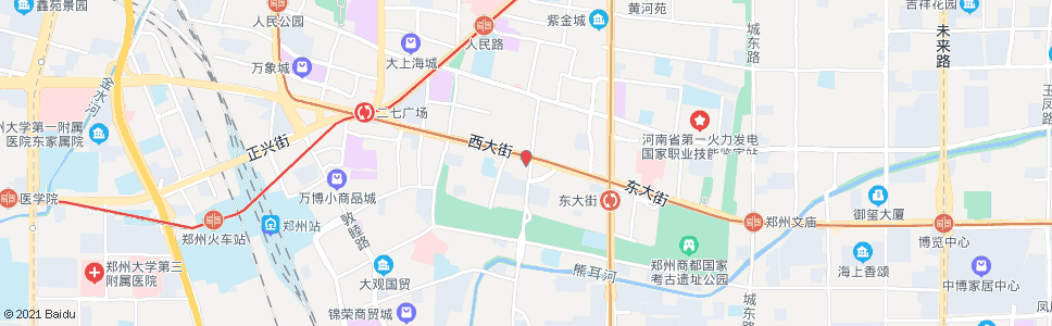 郑州西大街管城街站(集美整形医院)_公交站地图_郑州公交_妙搜公交查询2024