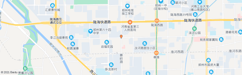 郑州秦岭路汝河路站_公交站地图_郑州公交_妙搜公交查询2024