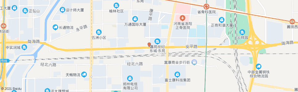 郑州陇海路康平路_公交站地图_郑州公交_妙搜公交查询2024