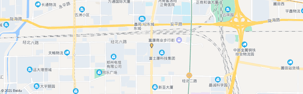 郑州经开第八大街经北六路_公交站地图_郑州公交_妙搜公交查询2024