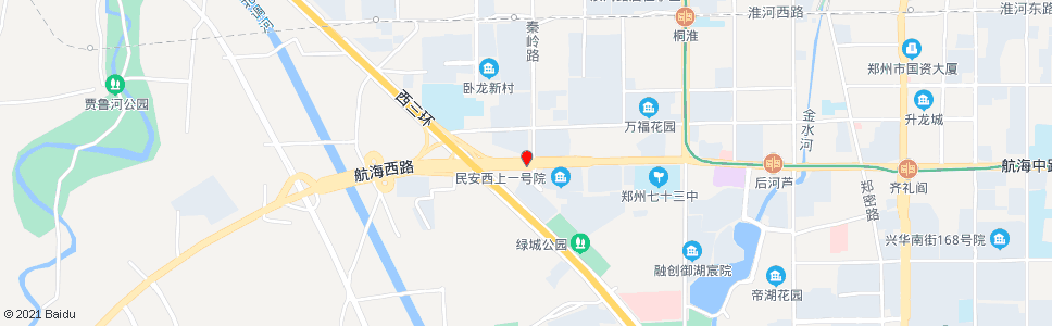 郑州航海路秦岭路_公交站地图_郑州公交_妙搜公交查询2024